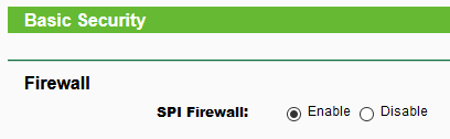 enable your firewall